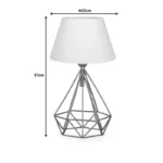 Επιτραπέζιο φωτιστικό PWL-1080 Ε27 λευκό-χρυσό - Image 3