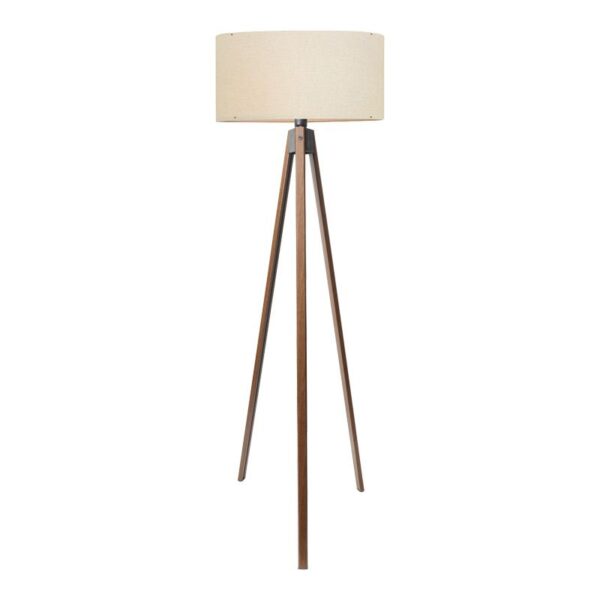 Φωτιστικό δαπέδου PWL-1059 Ε27 σε κρέμα-καρυδί απόχρωση