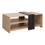 Τραπέζι σαλονιού Cozeto σε φυσική απόχρωση με όψη μαρμάρου