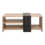 Τραπέζι σαλονιού Cozeto σε φυσική απόχρωση με όψη μαρμάρου - Image 5