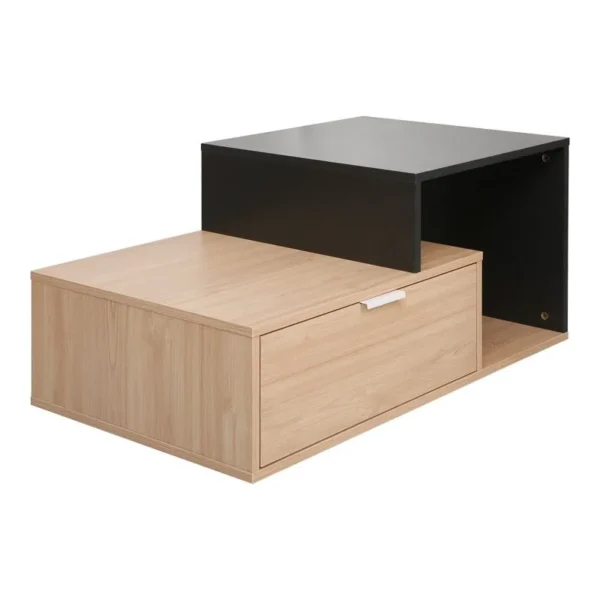 Τραπέζι σαλονιού Vople σε φυσική με ανθρακί απόχρωση