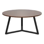 Τραπέζι σαλονιού Berton σε καρυδί απόχρωση με μαύρο μέταλλο - Image 3