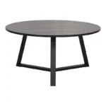 Τραπέζι σαλονιού Berton σε όψη μαρμάρου με μαύρο μέταλλο - Image 3