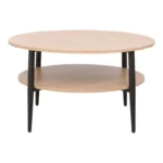 Τραπέζι σαλονιού Kody σε φυσική απόχρωση με μαύρα μεταλλικά πόδια - Image 2