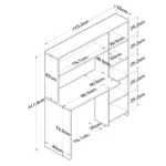 Γραφείο με βιβλιοθήκη Janson oak - Image 2