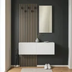 Έπιπλο εισόδου με καθρέπτη Arika σε λευκό-sonoma απόχρωση