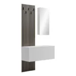 Έπιπλο εισόδου με καθρέπτη Arika σε λευκό-sonoma απόχρωση - Image 2