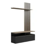 Σύνθετο σαλονιού Perlento σε μαύρο με sonoma απόχρωση - Image 2