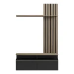 Σύνθετο σαλονιού Perlento σε μαύρο με sonoma απόχρωση - Image 3