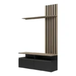 Σύνθετο σαλονιού Perlento σε μαύρο με sonoma απόχρωση - Image 4