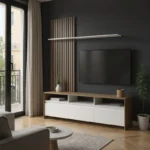 Σύνθετο σαλονιού Delfina σε sonoma με λευκή απόχρωση