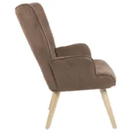 Πολυθρόνα Fluffy ύφασμα καφέ-φυσικό - Image 4