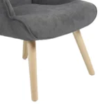 Πολυθρόνα Fluffy ύφασμα ανθρακί-φυσικό - Image 8