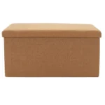 Σκαμπό-μπαούλο Greatness ύφασμα μπεζ 76x38x38εκ - Image 5