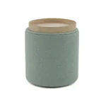 Σκαμπό-μπαούλο Batur μπουκλέ ύφασμα σε χακί απόχρωση - Image 3