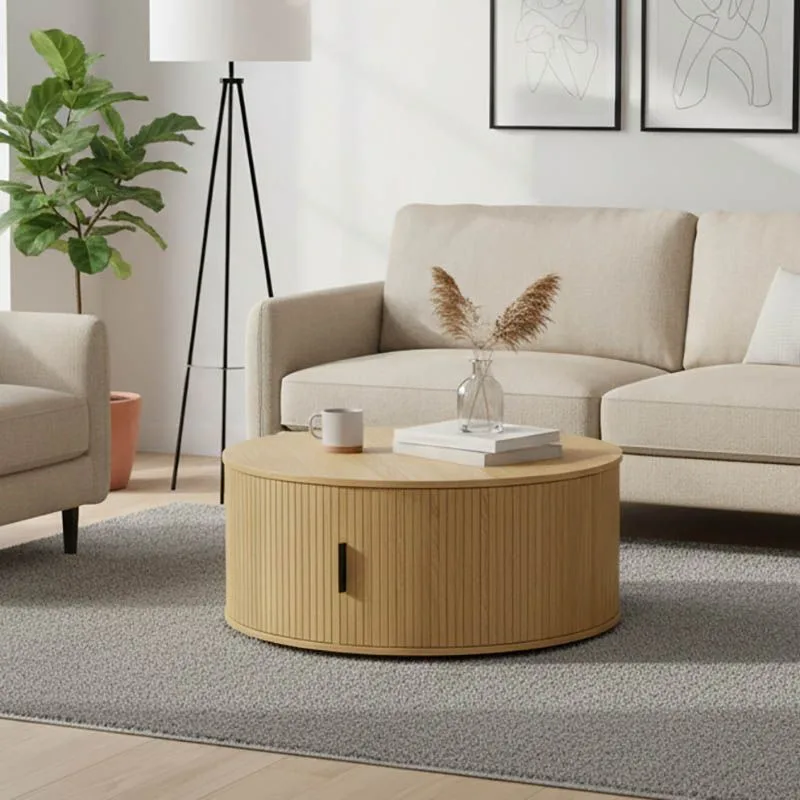 260-000009 Τραπέζι σαλονιού Scandi MDF σε φυσική απόχρωση - Image 1