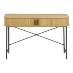 Γραφείο εργασίας Scandi MDF/Metal σε φυσική απόχρωση με μεταλλικά μαύρα πόδια - Image 7