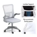 Καρέκλα γραφείου εργασίας Annalise mesh γκρι - Image 12