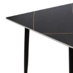 Τραπέζι Gustas μαύρο μαρμάρου sintered stone-πόδι μαύρο μέταλλο 160x80x75εκ - Image 4