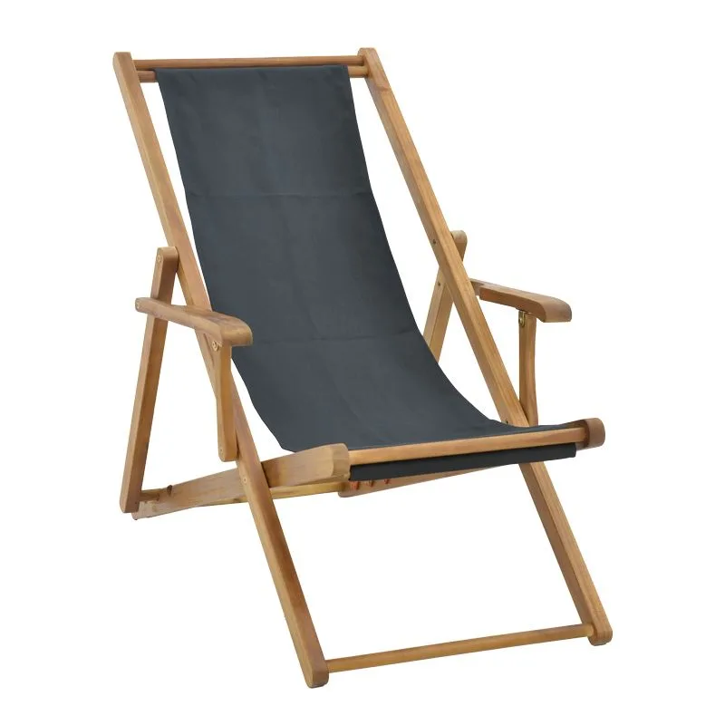 282-000004 Σεζλόνγκ Xurian ξύλο ακακίας φυσικό-πανί pvc μαύρο - Image 1