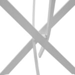 Τραπέζι Antoro γυαλί και μεταλλικά πόδια σε λευκή απόχρωση Φ80x75εκ - Image 4