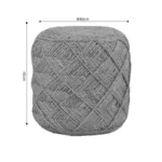 Σκαμπό Vladir φυσικό 100% γιούτα 40x40x40εκ - Image 2