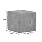 Σκαμπό Tresa φυσικό 100% γιούτα 50x50x35εκ - Image 5