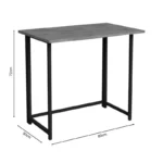 Γραφείο εργασίας τοίχου πτυσσόμενο Thox oak μελαμίνης-μαύρο μέταλλο - Image 2