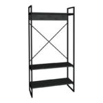 Έπιπλο εισόδου Levento ανθρακί με μαύρο μεταλλικό σκελετό