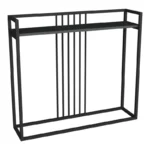 Κονσόλα Convida ανθρακί με μαύρο μεταλλικό σκελετό 100x25x90εκ