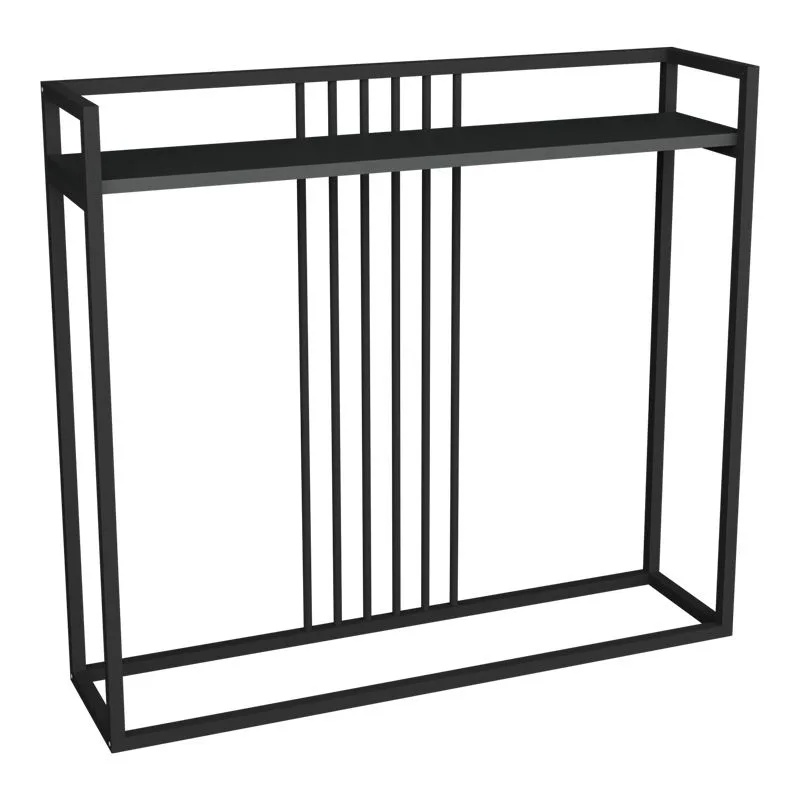 321-000127_1 Κονσόλα Convida ανθρακί με μαύρο μεταλλικό σκελετό 100x25x90εκ - Image 1