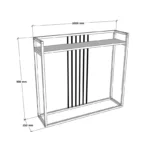 Κονσόλα Convida ανθρακί με μαύρο μεταλλικό σκελετό 100x25x90εκ - Image 6