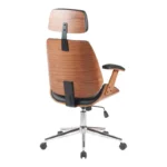 Καρέκλα γραφείου διευθυντή Fetseno μαύρο pu-βάση χρωμίου - Image 3