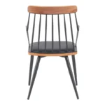 Πολυθρόνα Posse  μέταλλο μαύρο-καρυδί ξύλο-μαύρο pu 52x59x83εκ - Image 6