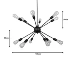Φωτιστικό οροφής πολύφωτο Ponile λευκό μέταλλο - Image 2