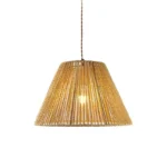 Φωτιστικό οροφής μονόφωτο Lubuto μέταλλο-σχοινί σε φυσική απόχρωση - Image 3