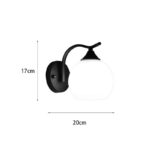 Φωτιστικό τοίχου-απλίκα Belinest E27 μέταλλο - γυαλί σε μαύρο-λευκό - Image 2