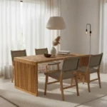 Τραπέζι σαλονιού Marlin teak ξύλο σε φυσική απόχρωση