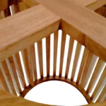 Βάση τραπεζιού εσωτερικού χώρου Galy mindi ξύλο σε φυσική απόχρωση - Image 3