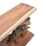 Κονσόλα Nasiol teak ξύλο σε φυσική απόχρωση 120x40x75εκ - Image 5