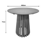 Τραπέζι Kenda I mindi ξύλο σε φυσική απόχρωση Φ80x75εκ - Image 5