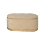 Σκαμπό μπαούλο Royel σετ 2 τεμ βελούδο σε μαύρη και μπεζ απόχρωση - Image 4