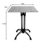 Τραπέζι μαρμάρινο Marmol μαντέμι σε λευκή-μαύρη απόχρωση - Image 2