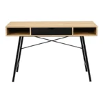 Γραφείο εργασίας Yamin σε oak απόχρωση με πόδι μαύρο μέταλλο - Image 4