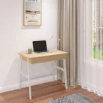 Γραφείο εργασίας Lione με συρτάρια σε oak απόχρωση με πόδι λευκό μέταλλο - Image 6