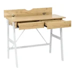 Γραφείο εργασίας Lione με συρτάρια σε oak απόχρωση με πόδι λευκό μέταλλο - Image 5