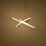 Φωτιστικό οροφής τρίφωτο led Pelia μέταλλο σε χρυσή απόχρωση - Image 2