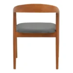 Πολυθρόνα Hogie rubberwood καρυδί- μαύρο pu μαξιλάρι 61x60x76εκ - Image 6