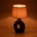 Επιτραπέζιο φωτιστικό Ovola Ε27 κεραμικό σε γκρι antique-μπεζ απόχρωση - Image 3