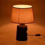 Επιτραπέζιο φωτιστικό Wabbi Ε27 κεραμικό σε μαύρο-μπεζ απόχρωση - Image 3